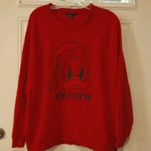 Women's American Eagle and Disney Calibration Donald Duck Feisty Sweater Size La